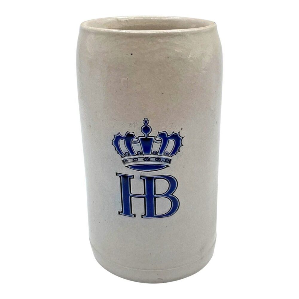 Vintage Hofbrauhaus Munchen HB Stoneware Beer Stein Mug Germany 1 Liter